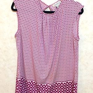 Liz Claiborne wine and white blouse